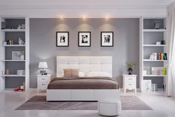 White shelf in the bedroom photo