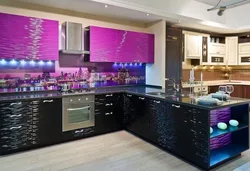 Kitchen design with city photo