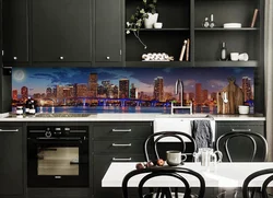 Kitchen design with city photo