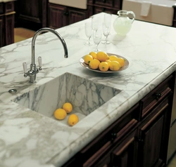 Marble kitchen sink photo
