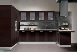 Dark kitchens made of mdf photo