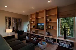 Living room design full wall photo