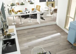 Laminate Flooring In The Kitchen Like Tiles Photo