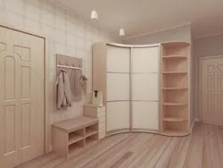 Photo of corner wardrobes in the hallway