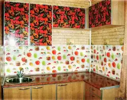 Photo of how to glue wallpaper in kitchens