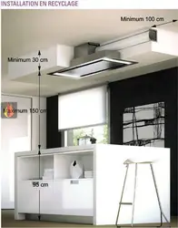 Kitchen hood to the ceiling photo