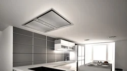Hood in the ceiling in the kitchen photo