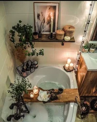 Photos of bathtubs with no space