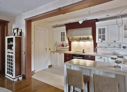 Photos of houses with a door from the kitchen