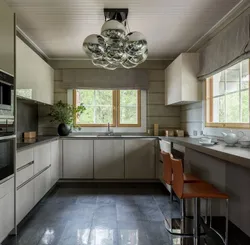 Kitchens to the ceiling with a window photo