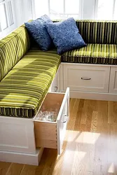 Sofa with drawer in the kitchen photo