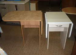 Столы на кухню с ящиком фото