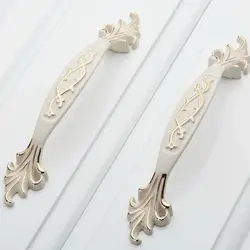 Kitchen handles with flowers photo