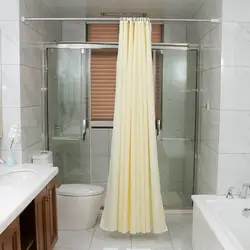 Bathtub With Shower Curtain Photo