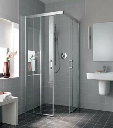 Bathtub shower cabins without tray photo