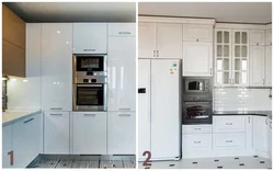 Photo of refrigerator and microwave in the kitchen