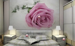 Дизайн Спальни Фото Обои В Цветок