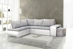 Corner Light Sofa In The Living Room Photo