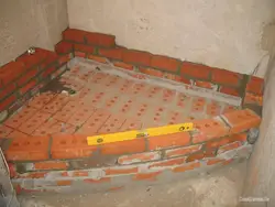 Bathtub Made Of Bricks And Tiles Photo