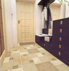 Tiles from bathtub to hallway photo