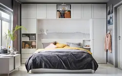 Інтэр'еры спальні з ложкам шафай фота