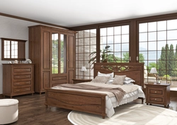 Oak wardrobe for bedroom photo