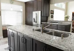 Different countertops in one kitchen photo
