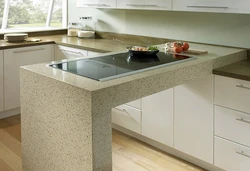 Different countertops in one kitchen photo