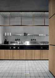 Kitchen made of glass and metal photo