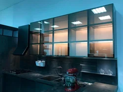 Kitchen Made Of Glass And Metal Photo