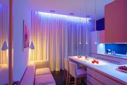 LED ceiling lighting in the bedroom photo