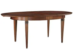 Oval extendable table in the living room photo