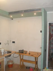 Photo Of Plasterboard Boxes In The Kitchen