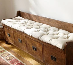 Photo Of A Wooden Kitchen Sofa
