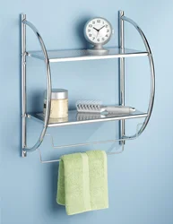 Bathroom shelf for towels photo