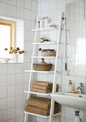 Bathroom shelf for towels photo