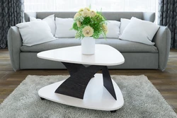 Coffee table photo for living room white