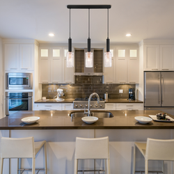 Chandeliers one light bulb in the kitchen photo