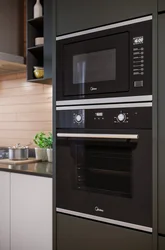 Built-in electric oven for the kitchen photo