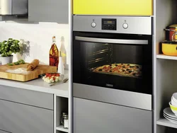 Built-in electric oven for the kitchen photo