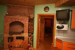 Кухня С Печью На Даче Фото