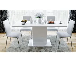 Стол на кухню белый раздвижной фото