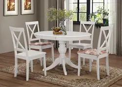 White sliding kitchen table photo