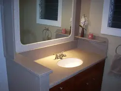 Hammom fotosuratida gipsokartonli lavabo
