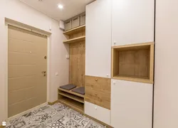Hallway wardrobe with pouf photo