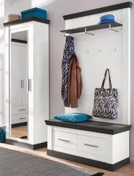 Hallway Wardrobe With Pouf Photo