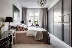 Gray And White Wardrobe In The Bedroom Photo
