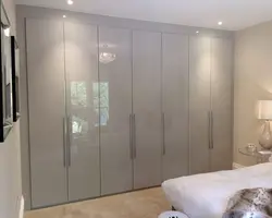 Gray And White Wardrobe In The Bedroom Photo