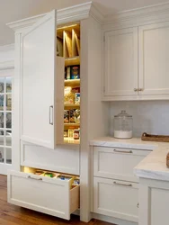 Cabinet on the countertop in the kitchen photo