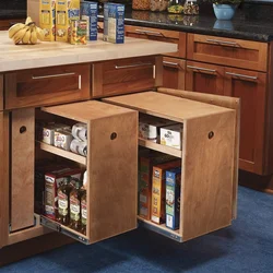 Cabinet on the countertop in the kitchen photo